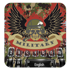 Military camouflage skull keyboard icon