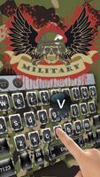 Military camouflage skull keyboard imagem de tela 2