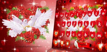 Romantic Pigeon Heart Keyboard