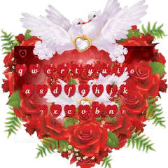 Romantic Pigeon Heart Keyboard
