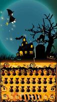 Halloween nuit citrouille clavier Affiche