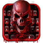Красная Кровяная черепа Клавиатура иконка