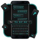 Eccentric Radiant Blue Keyboard Theme icône