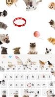 Love kitty dog keyboard theme پوسٹر