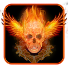 Skull Flame Magma Wing Keyboard Theme ikona