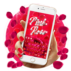 2018Beautiful Red Rose petals Keyboard আইকন