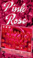 2018Beautiful Red Rose petals Keyboard পোস্টার