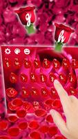 2018Beautiful Red Rose petals Keyboard captura de pantalla 2