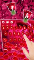 2018Beautiful Red Rose petals Keyboard syot layar 2