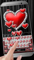 Love & Hearts Keyboard Theme Affiche