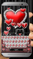 Love & Hearts Keyboard Theme capture d'écran 1