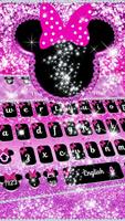 Cute Minny Pink Bowknot Keyboard Theme Cartaz