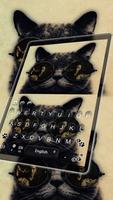 Black Cat Keyboard Theme Ekran Görüntüsü 1