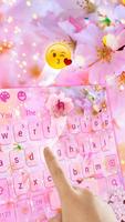 Tema de teclado de flor de cerejeira Sakura imagem de tela 1