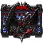 Dark Dragon Hell devil Skull Keyboard 3D أيقونة