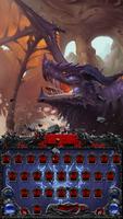 پوستر Dark Dragon Hell devil Skull Keyboard 3D