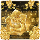 Thème de clavier de luxe Gold Rose Deluxe icône