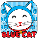 Motyw Blue Cute Kitty Keyboard aplikacja