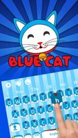 Thème de clavier mignon bleu Kitty Affiche