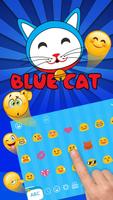 Thème de clavier mignon bleu Kitty capture d'écran 1