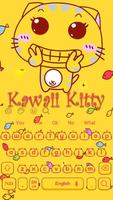 Kawaii Kitty clavier Affiche