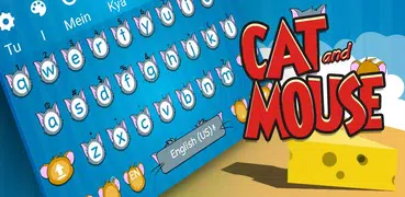 Cat & Mouse Cartoon Keyboard Theme