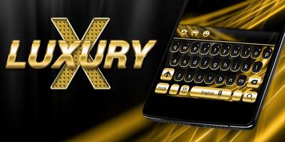 Gold and Black Luxury Keyboard Affiche