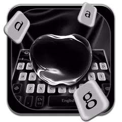 Black Shiny Apple Keyboard Theme APK 下載