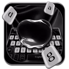 Black Shiny Apple Keyboard Theme