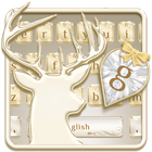 White Gold Theme Keyboard icon