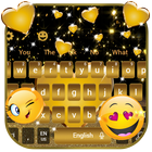 Golden Heart Luxury Keyboard Theme ikona