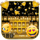 Thème de clavier de luxe Golden Heart APK
