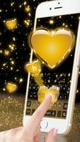 Tema Keyboard Golden Heart Luxury screenshot 2