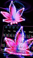 Purple Neon Rasta Weed Keyboard 스크린샷 3