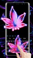 Purple Neon Rasta Weed Keyboard 스크린샷 2