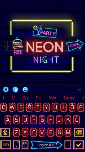 Neon Night Party Keyboard Theme For Android Apk Download - neon nights neon red roblox logo