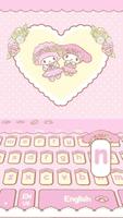 Cute pink Keyboard Affiche