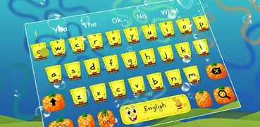 Yellow Cartoon Keyboard Theme