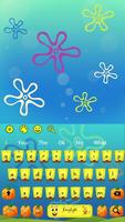 Yellow Cartoon Keyboard Theme imagem de tela 3