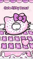 Cute Kitty Donut Affiche