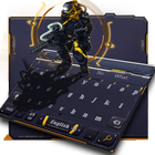 Policía de guerra Teclado futuro guerrero teclado icono