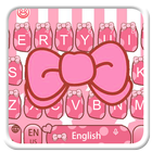 Cute Pink Bow Keyboard Theme আইকন