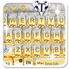 Altın elmas klavye teması gümüş simgesi