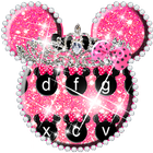 Pink Cute Minny Bowknot Keyboard Theme simgesi