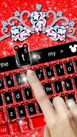 Red  Minny Cute Bowknot Micky Keyboard Theme poster
