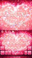 Clavier Love Glitter Affiche
