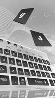 Elegant Grey Keyboard Theme poster