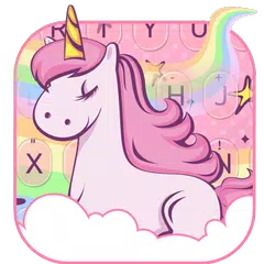 Cute Rainbow Unicorn Keyboard Theme APK download