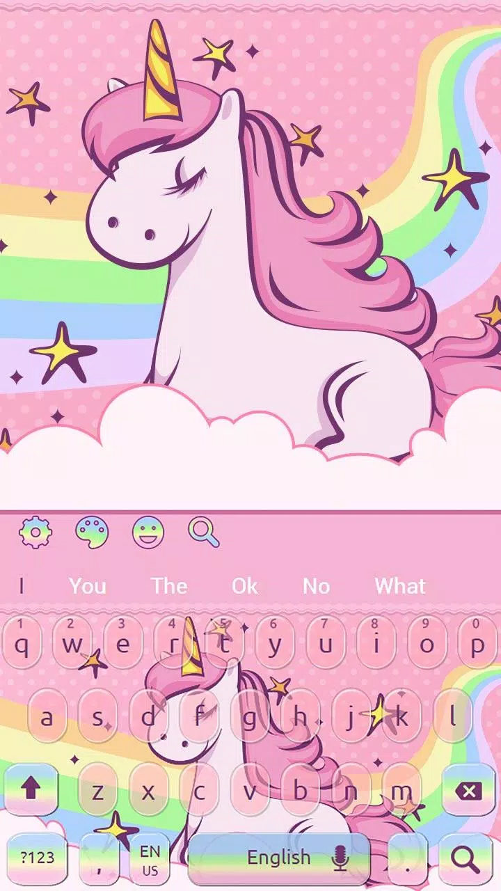 Tải xuống APK Dễ thương cầu vồng Unicorn bàn phím chủ đề cho Android