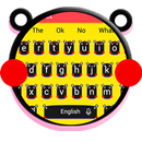 Black Blusher Bear Cartoon Keyboard Theme aplikacja